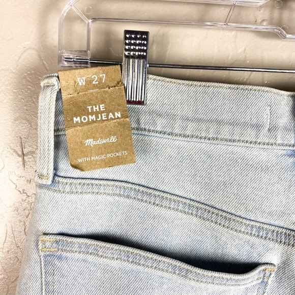 NWT Madewell The Mom Jean High Waist Ripped Distressed Raw Hem Jeans Size 27 - Picture 9 of 12